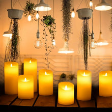 Load image into Gallery viewer, 10-120pcs Flameless Fake Candle LED Flickering Candles Battery Operated LED Pillar Candles for Wedding Halloween Decor Party