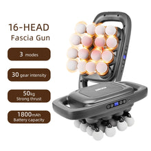 Load image into Gallery viewer, 16-Head Fascia Gun High-Frequency Vibration Body Massage Gun Waist and Back Massager Neck Shoulder Massager Muscle masajeador