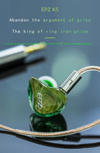 Load image into Gallery viewer, EPZ K5 1DD+4BA Monitor IEM Earphone Wired HIFI In Ear Earbuds Three-In-One 0.78 2 Pin Single Crystal Copper Upgrade Cable