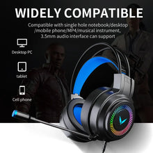 Load image into Gallery viewer, G58 G60 Gaming Headset 7.1 Stereo SVirtual Surround Bass Earphone Headphone with Mic LED Light for Computer PC Gamer Foldable