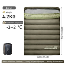 Load image into Gallery viewer, BSWOLF 2 Person Camping Sleeping Bag Four Seasons Portable Winter Sleeping Bag for Outdoor Camp Travel Hiking