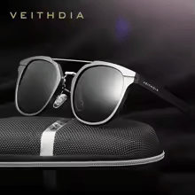 Load image into Gallery viewer, Luxury Elegent Aluminium Magnesium Sunglasses Retro Steampunk Round glasses Polarized Sun glasses for Women and Men With UV400 Protection