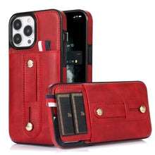 Load image into Gallery viewer, Luxury Leather Phone Case For iPhone 14 13 12 Mini 11 Pro X XS Max XR Business Elegant Men Wallet Card Slot Cover Wallet Case With Card Holder PU Leather iPhone Case