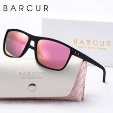 Load image into Gallery viewer, BARCUR Original Trendy White Pink Polarized Sunglasses Lightweight Comfort Square PC Eyewear for Women Sports UVA & UVB Protection Trendy Sun Glasses for Summer