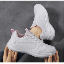 Load image into Gallery viewer, Women Running Shoes PU Leather Lace-up Men Warm Light Walking Sneaker Fitness Sport Flats Comfortable Black Size 35-44 Loafers