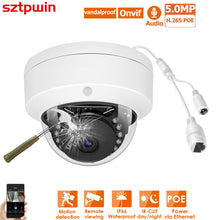 Load image into Gallery viewer, 5MP Metal Dome POE IP ONVIF H.265 Audio CCTV Camera 3mp FaceDetection Vandalproof IP66 Outdoor Home Security Video System XMEYE