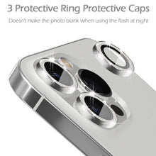 Load image into Gallery viewer, 3/1Pcs Luxury Camera Lens Protector For iPhone13 12 11 Pro Max Camera Protective For iPhone 12 13 Mini Back Lens Glass Camera Cover Circle Tempered Glass Protector
