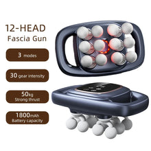Load image into Gallery viewer, High-Power 16 Head Percussion Massage Gun - 48kg Deep Tissue Relief for Athletes & Fitness Enthusiasts Body Massager