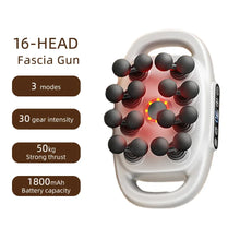 Load image into Gallery viewer, High-Power 16 Head Percussion Massage Gun - 48kg Deep Tissue Relief for Athletes & Fitness Enthusiasts Body Massager