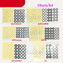 Load image into Gallery viewer, 10set Back Camera Glass Lens Rear Camera Glass Glue For iPhone 11 12 13 Pro Max 13 Mini 14 14P Replace Repair Spare Part Camera Lens Protector For iPhone