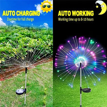 Load image into Gallery viewer, LED Solar Fireworks Lights โ Outdoor Waterproof Garden Lights with Remote