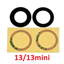 Load image into Gallery viewer, 10set Back Camera Glass Lens Rear Camera Glass Glue For iPhone 11 12 13 Pro Max 13 Mini 14 14P Replace Repair Spare Part Camera Lens Protector For iPhone