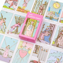 Load image into Gallery viewer, Pink Border Tarot Card Deck – 78pcs English Divination Guidebook