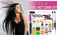 Load image into Gallery viewer, GOIPLE Electric Hot Comb Fast Heating Straightener Curling Iron Curler Brush Styling Tools for Hair Care Lace Wig Styling Set