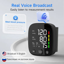Load image into Gallery viewer, Yongrow Rechargeable Digital Wrist Blood Pressure Monitor Sphygmomanometer Tonometer Tensiometer Heart Rate Meter BP Monitor