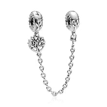 Load image into Gallery viewer, Newest Crown Love OK Unicorn Cupid's Arrow Safety chain Fit Original Pandora Charms Silver Color Bracelets DIY Women's Jewelry