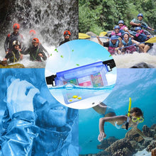 Load image into Gallery viewer, Waterproof Waist Bag Screen Touchable Phone Bag With Adjustable Belt 3 Layers High Waterproof Sealing Swimming Bag Large Size Transparent Underwater Protection Bag For iPhone Mobile Phone Pouch