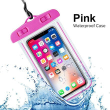 Load image into Gallery viewer, Swimming Bags Waterproof Phone Case Water proof Bag Mobile Phone Pouch Cover for iPhone 12 Pro Xs Max XR X 8 7 Phone Case Bag With Lanyard Compatible with iPhone