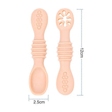 Load image into Gallery viewer, Silicone Baby Sucker Plate & Rice Spoon Set Cute Cartoon Tableware
