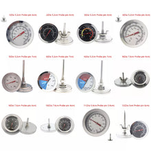 Load image into Gallery viewer, Stainless Steel BBQ Smoker Grill Thermometer Temperature Gauge 50-800 Degrees Fahrenheit 10-400/50-350/50-500 Degrees Celsius