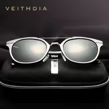 Load image into Gallery viewer, Luxury Elegent Aluminium Magnesium Sunglasses Retro Steampunk Round glasses Polarized Sun glasses for Women and Men With UV400 Protection