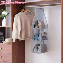 Load image into Gallery viewer, Hanging Closet Organizer Bag - Eco-Friendly 3D Transparent Storage for Tote Bags & Purses