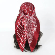 Load image into Gallery viewer, Satin Square Scarf β Elegant 2025 Print Hijab, Shawl & Hair Wrap