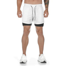 Load image into Gallery viewer, Men’s 2-in-1 Camo Running Shorts — Quick-Dry Gym Fitness Training Shorts with Inner Compression Layer for Summer Workouts