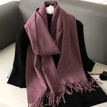 Load image into Gallery viewer, 62-Color Winter Cashmere Scarf – Warm Tassel Pashmina Wrap for Women