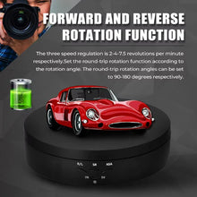 Load image into Gallery viewer, Motorised Rotating Mirror Display Stand,360 Degree Turntable, Jewellery Holder,USB Power Supply, Rotating Shooting, Three Speeds