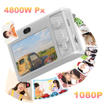 Load image into Gallery viewer, 2.4 Inch Kids Digital Camera 1080P 48MP Retro Students Camera 8 X Zoom Compact Camera Camcorder for Beginner Photography