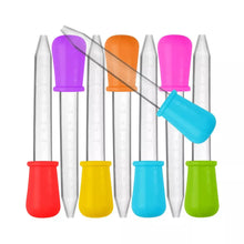 Load image into Gallery viewer, 1/6/8/10pcs 5ML Silicone Plastic Pipette Dropper Feeding Medicine Liquid Eye Ear Pipette Dropper School Lab Experiment Supplies