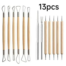 Load image into Gallery viewer, Pottery Clay Sculpting Tools Kit - 8-61 Pcs for Carving, Shaping & Modeling