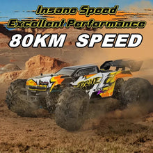 Load image into Gallery viewer, 4WD RC Off-Road Car - 1:16 High-Speed Brushless Truck, 50-80KM/H, 4x4 Drift Racing Toy for Kids & Adults