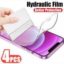 Load image into Gallery viewer, 4PCS for IPhone 12 11 13 Pro Max Full Cover Film Screen Protectors Protective Film for IPhone 14 Pro X XR XS MAX 7 Plus Easy Installation Bubble Free HD Clear Scratch Resistant Anti-Fingerprint Tempered Glass Film