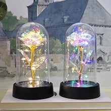 Load image into Gallery viewer, Artificial Rose Flowers Valentines Day Gift for Girlfriend Eternal Rose LED Light Foil Flower Wedding Decor Christmas Gifts