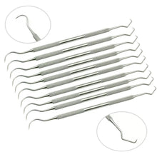 Load image into Gallery viewer, 10pcs Stainless Steel Dental Forceps Dental Twezzers Dental Mouth Mirror Teeth Probe Dental Instrument Tooth Examination Tools