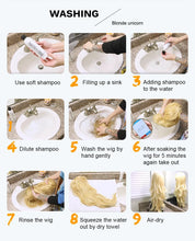 Load image into Gallery viewer, Short hair synthetic wig with side parting, locks around the collarbone, hair made of high-temperature fibers, full head cover.