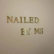 Load image into Gallery viewer, Gold Mirror 3D Letter Wall Stickers – Acrylic Peel & Stick Decor