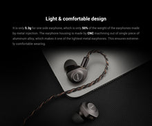 Load image into Gallery viewer, KEFINE Delci 10mm DLC+PU Diaphragm Dynamic Driver Hifi Wired IEM Earphones with CNC Metal & Detachable 0.78mm 2pin 3.5mm Cable