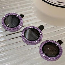 Load image into Gallery viewer, Camera Lense Protection Glass Large Glitter Stone Camera Protector For iPhone 13 Mini 14 Pro Max luxury Glitter Diamand Camera Lens Protectors Camera Metal Ring Glass For iPhone 11 Protective Cap