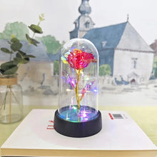Load image into Gallery viewer, Artificial Rose Flowers Valentines Day Gift for Girlfriend Eternal Rose LED Light Foil Flower Wedding Decor Christmas Gifts