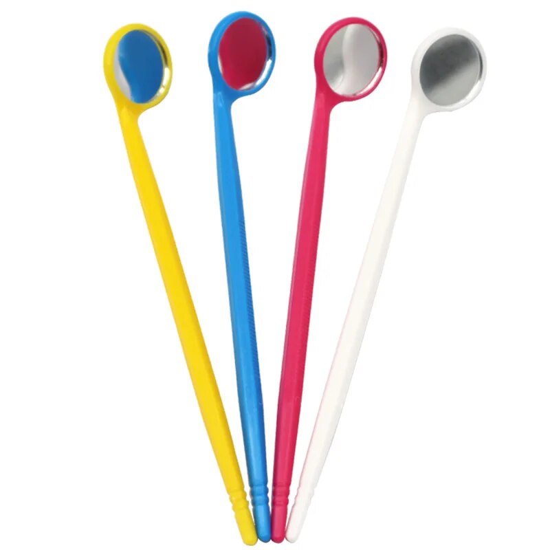 1pc Dental Mouth Mirror Plastic Disposable Dentist Mirror Multifunctio