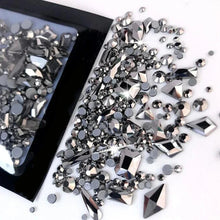 Load image into Gallery viewer, 180pcs AB Flatback Glass Nail Rhinestones - Multi-Shape Gems for DIY Nail Art