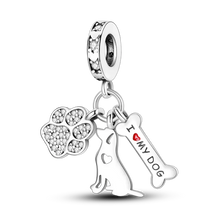 Load image into Gallery viewer, 925 Sterling Silver Pink Butterfly & Luminous Firefly Charm – Dangle Bead for Bracelet or Necklace | Elegant DIY Jewelry Gift for Women