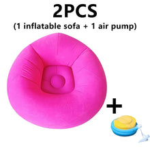 Load image into Gallery viewer, Inflatable PVC Sofa with Air Pump – Outdoor Camping & Travel