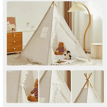 Load image into Gallery viewer, Portable Kids Play Tent Wigwam Teepee Playhouse