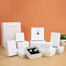 Load image into Gallery viewer, Luxury Jewelry Gift Box Set – White & Dark Green Case