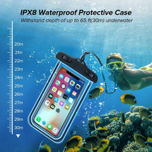 Load image into Gallery viewer, Swimming Bags Waterproof Phone Case Water proof Bag Mobile Phone Pouch Cover for iPhone 12 Pro Xs Max XR X 8 7 Phone Case Bag With Lanyard Compatible with iPhone
