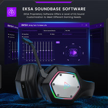 Load image into Gallery viewer, EKSA 2.4GHz Wireless Headphones E1000 WT 7.1 Surround Wired Gaming Headset Gamer with ENC Mic Low Latency for PC/PS4/PS5/Xbox